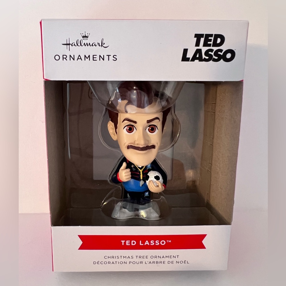 Hallmark Ornament 2023 Ted Lasso Holding Soccer Ball Christmas Tree Ornament new